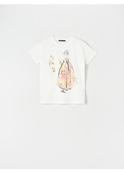 Sinsay - Koszulka bawełniana - kremowy ze sklepu Sinsay w kategorii Bluzki damskie - zdjęcie 170937951