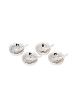 Pols Potten zestaw misek z łyżkami Undressed Bowls 200 ml 4-pack ze sklepu ANSWEAR.com w kategorii Zastawa stołowa - zdjęcie 170938033