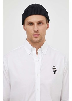 Karl Lagerfeld koszula męska kolor biały regular z kołnierzykiem button-down 542600.605911 ze sklepu ANSWEAR.com w kategorii Koszule męskie - zdjęcie 170938181