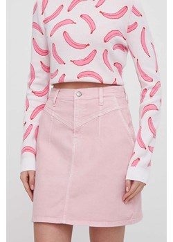 Pepe Jeans spódnica jeansowa kolor różowy mini ołówkowa ze sklepu ANSWEAR.com w kategorii Spódnice - zdjęcie 170938280