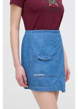 Converse spódnica jeansowa kolor niebieski mini prosta ze sklepu ANSWEAR.com w kategorii Spódnice - zdjęcie 170938311