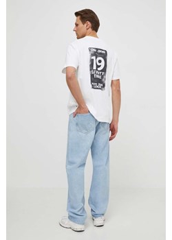 Pepe Jeans t-shirt bawełniany męski kolor beżowy z nadrukiem ze sklepu ANSWEAR.com w kategorii T-shirty męskie - zdjęcie 170938482