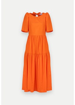 Pomarańczowa sukienka z wiązaniem ze sklepu Molton w kategorii Sukienki - zdjęcie 170940014