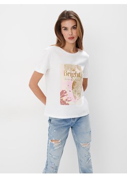 Mohito - Koszulka z printem - biały ze sklepu Mohito w kategorii Bluzki damskie - zdjęcie 170940084