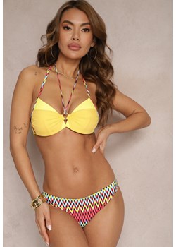 Żółte Bikini Push Up z Figami w Mozaikowy WzórMalandra ze sklepu Renee odzież w kategorii Stroje kąpielowe - zdjęcie 170941420