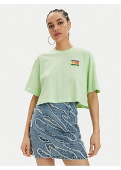 Tommy Jeans T-Shirt Summer Flag DW0DW18141 Zielony Oversize ze sklepu MODIVO w kategorii Bluzki damskie - zdjęcie 170942573