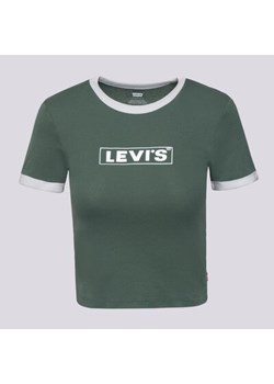 LEVI&#039;S T-SHIRT GRAPHIC RINGER MINI TEE GREENS ze sklepu Sizeer w kategorii Bluzki damskie - zdjęcie 170942700