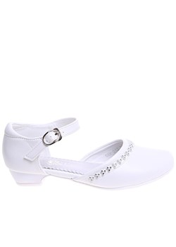 Białe komunijne pantofle dziewczęce /G7-2 15972 T593/ ze sklepu Pantofelek24.pl w kategorii Półbuty dziecięce - zdjęcie 170942740