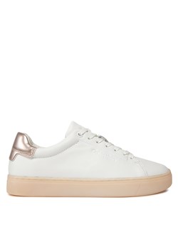 Sneakersy Calvin Klein Cupsole Lace Up Pearl HW0HW01897 White/Crystal Gray 02Z ze sklepu eobuwie.pl w kategorii Trampki damskie - zdjęcie 170942853