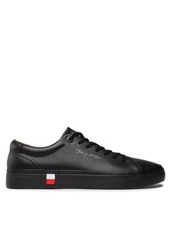 Sneakersy Tommy Hilfiger Corporate Modern Vulc Leather FM0FM03727 Black BDS ze sklepu eobuwie.pl w kategorii Trampki męskie - zdjęcie 170944174