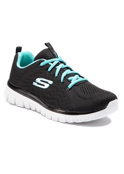 Sneakersy Skechers Get Connected 12615/BKTQ Black/Turquoise ze sklepu eobuwie.pl w kategorii Buty sportowe damskie - zdjęcie 170944272