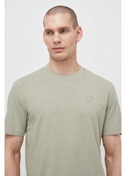 Guess t-shirt HEDLEY męski kolor zielony gładki Z2YI12 JR06K ze sklepu ANSWEAR.com w kategorii T-shirty męskie - zdjęcie 170945152