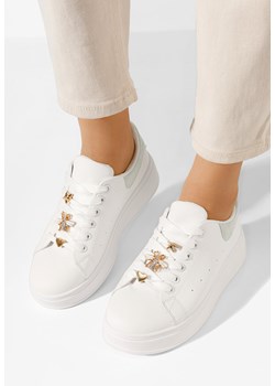 Białe sneakersy damskie Layile V2 ze sklepu Zapatos w kategorii Trampki damskie - zdjęcie 170945834