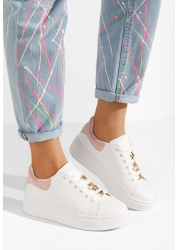 Białe sneakersy damskie Layile V3 ze sklepu Zapatos w kategorii Trampki damskie - zdjęcie 170945841