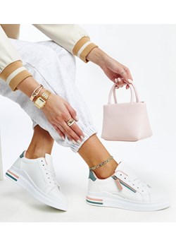 Białe sneakersy z kolorowymi wstawkami Anaunia ze sklepu gemre w kategorii Trampki damskie - zdjęcie 170945942