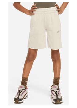 Dzianinowe spodenki dla dużych dzieci (dziewcząt) Dri-FIT Nike Sportswear - Szary ze sklepu Nike poland w kategorii Szorty - zdjęcie 170947444