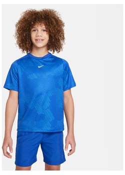 Koszulka z krótkim rękawem dla dużych dzieci (chłopców) Dri-FIT Nike Multi - Niebieski ze sklepu Nike poland w kategorii T-shirty chłopięce - zdjęcie 170947450