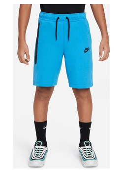 Spodenki dla dużych dzieci (chłopców) Nike Tech Fleece - Niebieski ze sklepu Nike poland w kategorii Spodenki chłopięce - zdjęcie 170947483
