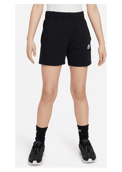 Spodenki z dzianiny dresowej dla dużych dzieci (dziewcząt) Nike Sportswear Club Fleece 12,5 cm - Czerń ze sklepu Nike poland w kategorii Spodenki dziewczęce - zdjęcie 170947541