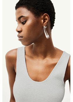 H & M - Dzianinowy top bez rękawów - Szary ze sklepu H&M w kategorii Bluzki damskie - zdjęcie 170948611
