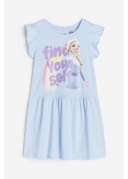 H & M - Bawełniana sukienka we wzory - Niebieski ze sklepu H&M w kategorii Sukienki niemowlęce - zdjęcie 170948612