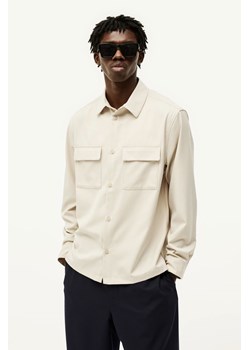 H & M - Koszula wierzchnia z diagonalu Regular Fit - Beżowy ze sklepu H&M w kategorii Koszule męskie - zdjęcie 170948630