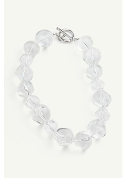 H & M - Naszyjnik ze szklanych koralików - Biały ze sklepu H&M w kategorii Naszyjniki - zdjęcie 170948632
