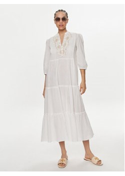 Lola Casademunt by Maite Sukienka letnia LS2416035 Biały Relaxed Fit ze sklepu MODIVO w kategorii Sukienki - zdjęcie 170951461