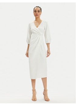 Nissa Sukienka koktajlowa RZ14824 Biały Regular Fit ze sklepu MODIVO w kategorii Sukienki - zdjęcie 170952363