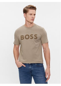 Boss T-Shirt Thinking 1 50481923 Beżowy Regular Fit ze sklepu MODIVO w kategorii T-shirty męskie - zdjęcie 170952472