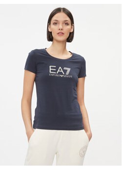 EA7 Emporio Armani T-Shirt 8NTT66 TJFKZ 0555 Granatowy Slim Fit ze sklepu MODIVO w kategorii Bluzki damskie - zdjęcie 170953554