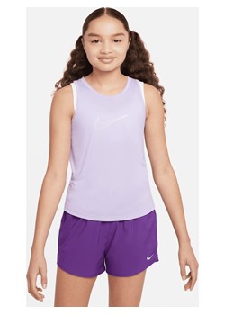 Koszulka treningowa bez rękawów dla dużych dzieci (dziewcząt) Dri-FIT Nike One - Fiolet ze sklepu Nike poland w kategorii Bluzki dziewczęce - zdjęcie 170955393