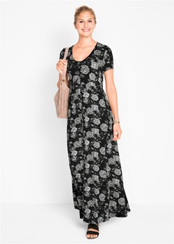 Długa sukienka shirtowa z krótkim rękawem ze sklepu bonprix w kategorii Sukienki - zdjęcie 170955653