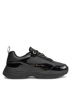 Sneakersy Tommy Hilfiger Womens Chunky Runner Patent FW0FW07867 Black BDS ze sklepu eobuwie.pl w kategorii Buty sportowe damskie - zdjęcie 170956732