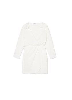Cropp - Biała sukienka mini - biały ze sklepu Cropp w kategorii Sukienki - zdjęcie 170958343