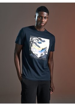 Sinsay - Koszulka z nadrukiem - granatowy ze sklepu Sinsay w kategorii T-shirty męskie - zdjęcie 170958860