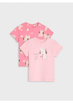 Sinsay - Koszulki 2 pack - różowy ze sklepu Sinsay w kategorii Koszulki niemowlęce - zdjęcie 170958952