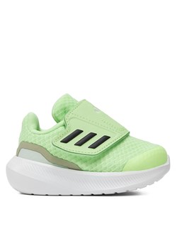 Sneakersy adidas RunFalcon 3.0 Hook-and-Loop IE5903 Zielony ze sklepu eobuwie.pl w kategorii Buty sportowe dziecięce - zdjęcie 170962981