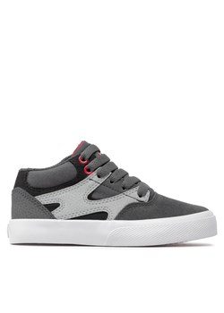 Sneakersy DC Kalis Vulc Mid ADBS300367 Grey/Grey/Black (Xssk) ze sklepu eobuwie.pl w kategorii Trampki dziecięce - zdjęcie 170963674