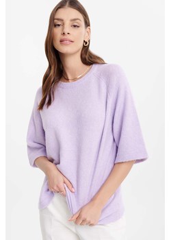 Sweter damski fioletowy z rękawem 3/4 ze sklepu 5.10.15 w kategorii Swetry damskie - zdjęcie 170964071