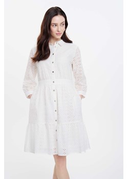 Biała sukienka damska krótka z haftem ze sklepu 5.10.15 w kategorii Sukienki - zdjęcie 170964243