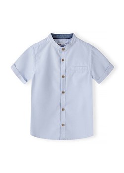 Koszula ze stójką i krótkim rękawem chłopięca- błękitna ze sklepu 5.10.15 w kategorii Koszule chłopięce - zdjęcie 170964314