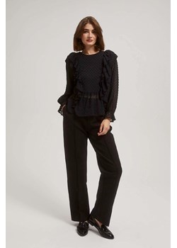 Eleganckie czarne spodnie damskie w kant ze sklepu 5.10.15 w kategorii Spodnie damskie - zdjęcie 170964342