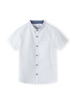 Chłopięca koszula biała ze stójką i krótkim rękawem ze sklepu 5.10.15 w kategorii Koszule chłopięce - zdjęcie 170964383