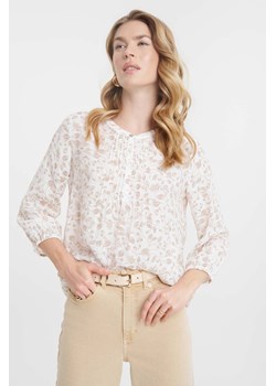 Damska bluzka z rękawem 3/4 beżowa ze sklepu 5.10.15 w kategorii Bluzki damskie - zdjęcie 170964424