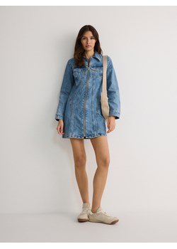 Reserved - Sukienka jeansowa z zamkiem - niebieski ze sklepu Reserved w kategorii Sukienki - zdjęcie 170965514