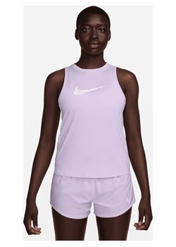 Damska koszulka bez rękawów do biegania z nadrukiem Nike One - Fiolet ze sklepu Nike poland w kategorii Bluzki damskie - zdjęcie 170966492