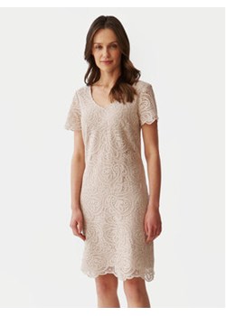 Tatuum Sukienka koktajlowa Sono T2406.204 Beżowy Regular Fit ze sklepu MODIVO w kategorii Sukienki - zdjęcie 170968471