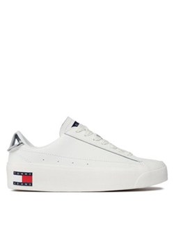 Tommy Jeans Sneakersy Tjw Vulc Leather Plat Lc EN0EN02284 Biały ze sklepu MODIVO w kategorii Buty sportowe damskie - zdjęcie 170970743
