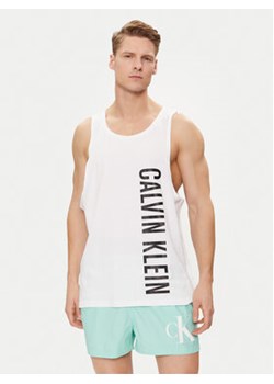Calvin Klein Swimwear Tank top KM0KM00997 Biały Regular Fit ze sklepu MODIVO w kategorii T-shirty męskie - zdjęcie 170970834